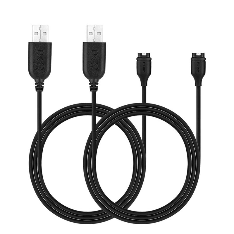 JIUJOJA Compatible with Garmin Instinct/Instinct/Instinct 2S/Instinct 2X/Instinct 3 Charger,2PACK Charging Cable and 8Pcs Charger Port Protectorr - Image 3